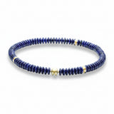 Kette: Lapislazuli mit 750/... Gelbgold