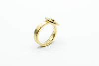 Ring: 750/... Gelbgold mit Brillanten zus. 0,87 ct.
