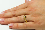 Ring: 750er Gelbgold mit Turmalin 0,11 ct und Brillant 0,10ct.