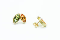 Ohrstecker: Gold 750/... Citrin, Peridot