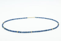 Kette: Saphir mit Gelbgold 585/...