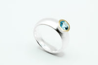 Ring: Silber 925/... Gold 750/.. Topas