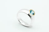 Ring: Silber 925/... Gold 750/.. Topas