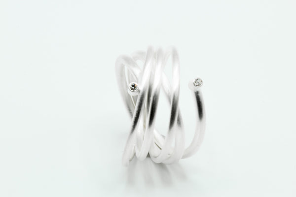 Ring: Silber 925/... 2 Brillanten