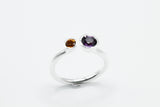 Ring: Silber 925/... Citrin und Amethyst