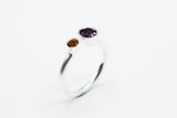 Ring: Silber 925/... Citrin und Amethyst