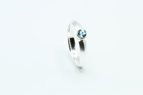 Ring: Silber 925/... Gold 750/... Topas