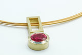 Anhänger aus 585 Gold mit einem pinken Turmalin 2,96 carat.