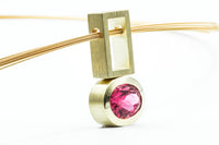 Anhänger aus 585 Gold mit einem pinken Turmalin 2,96 carat.