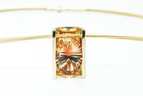Anhänger aus 750 Gold mit einem zweifarbigen Oregon Sunstone 7,57 carat