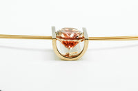 Anhänger aus 750 Gold mit einem zweifarbigen Oregon Sunstone 7,57 carat