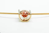 Anhänger aus 750 Gold mit einem zweifarbigen Oregon Sunstone 7,57 carat