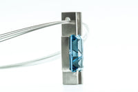 Anhänger aus 950 Platin mit einem Topas in London Blue 10,23 carat