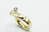 Ring aus 750 Gold und 950 Platin mit Brillanten