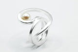 Ring aus 925 Silber und Süßwasserperle