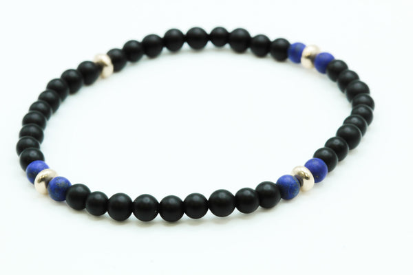 Armband aus Onyx Lapis und 585 Gold