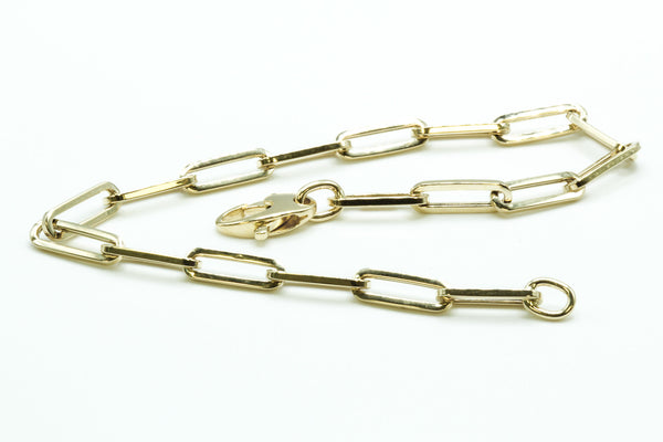 Paperclip Armband aus 585 Gelbgold