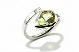 Ring aus 585er Weißgold mit Lemonquarz