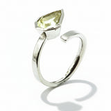 Ring aus 585er Weißgold mit Lemonquarz