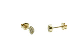 Ohrstecker aus 585er Gelbgold mit Diamant Navett und Brillanten