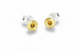 Ohrstecker aus 925 Silber und 900 Gold mit Citrin