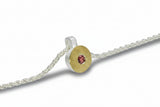Anhänger aus 925er Silber mit 900er Gold und Rhodolith