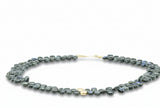 Kette aus Labradorit und 750er Gelbgold