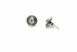 Ohrstecker aus 950er Platin mit Brillanten und Scheiben aus 750er Weißgold