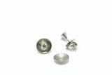 Ohrstecker aus 950er Platin mit Brillanten und Scheiben aus 750er Weißgold