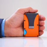 TECH WALLET aus Carbon und eloxiertem ALUMINIUM - ORANGE