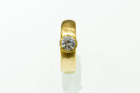 Ring: 750er Gelbgold mit Brillant 1ct. D IF EX EX EX GIA