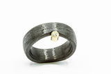 Ring: Carbon, Gold 750er Brillant 0,06 ct.