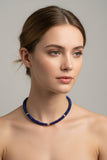 Kette: Lapislazuli mit 750/... Gelbgold