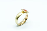 Ring: Gelbgold 750/... mit Feueropal