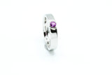 Ring:  Platin 950/... mit Royal Purple Granat 0,30 ct.