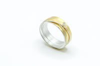 Ring: Feingold, Gelbgold 750/... Silber 925/... Brillant