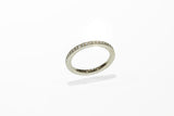 Ring: 750er Weißgold Memoire Ring mit 42 Brillanten