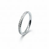 Memoire Ring: 950er Platin 36 Brillanten á 0,015 ct. TW/VS